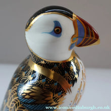 Load image into Gallery viewer, Vintage Royal Crown Derby Puffin Paperweight with Silver Stopper

