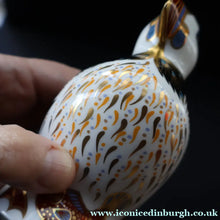 Load image into Gallery viewer, Vintage Royal Crown Derby Puffin Paperweight with Silver Stopper
