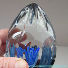 Load image into Gallery viewer, 1998 Philip Chaplain Egg Shape Paperweight Azurina limited Edition 150

