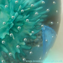 Load image into Gallery viewer, Vintage Scottish CAITHNESS GLASS Paperweight AQUAMARINA. Philip Chaplain 1998
