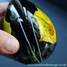 Load image into Gallery viewer, SCOTTISH Caithness Glass Egg Shape Paperweight: DAFFODIL by Colin Terris; 1999
