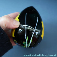 Load image into Gallery viewer, SCOTTISH Caithness Glass Egg Shape Paperweight: DAFFODIL by Colin Terris; 1999

