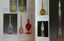 Load image into Gallery viewer, Vintage ITALIAN &quot;A Canne&quot; Decanter Red and White Stripes Bottle Vase. Attributed to Fratello Toso. 17 3/4 inches
