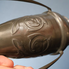 Load image into Gallery viewer, ARCHIBALD KNOX. Antique Tudric (0226) Pewter Bomb Vase with Embossed Decoration; c 1910
