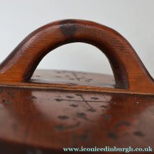 Load image into Gallery viewer, 19th Century. Antique Carved Norwegian Pine Lidded Groat Porridge Pot; c 1860
