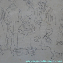 Load image into Gallery viewer, 19th Century Pencil Drawing by Wolfgang Adam TOEPFFER (1766 - 1847) Switzerland. Sheet of Figure Studies
