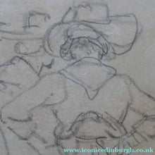 Load image into Gallery viewer, 19th Century Pencil Drawing by Wolfgang Adam TOEPFFER (1766 - 1847) Switzerland. Sheet of Figure Studies
