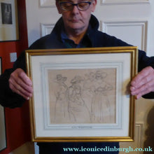 Load image into Gallery viewer, 19th Century Pencil Drawing by Wolfgang Adam TOEPFFER (1766 - 1847) Switzerland. Sheet of Figure Studies
