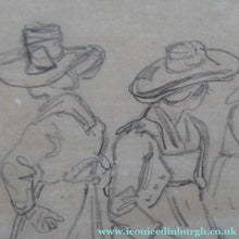 Load image into Gallery viewer, 19th Century Pencil Drawing by Wolfgang Adam TOEPFFER (1766 - 1847) Switzerland. Sheet of Figure Studies
