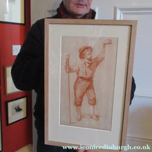 Load image into Gallery viewer, 19th Century Dutch Red Chalk Drawing by Johannes Rijnbout
