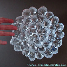 Load image into Gallery viewer, DANISH Royal Copenhagen Vintage Bi-valve Clear Crystal Bowl. 9 inches diameter. 2000 Issue - Scandinavian Glass

