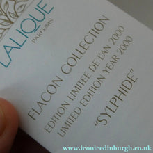Load image into Gallery viewer, Lalique Parfum, Flacon Collection, Limited Edition 'Sylphide' (2000) Perfume, 40ml bottle with nude
