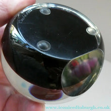 Load image into Gallery viewer, 2000 Caithness Glass Paperweight with Lampwork Flower. 100th Birthday of the Queen Mother
