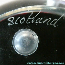 Load image into Gallery viewer, 2000 Caithness Glass Paperweight with Lampwork Flower. 100th Birthday of the Queen Mother
