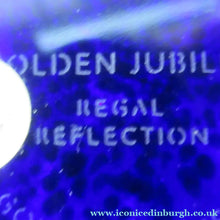 Load image into Gallery viewer, Golden Jubiliee Royal Reflections Caithness Glass Paperweight by Colin Terris
