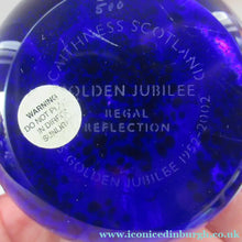 Load image into Gallery viewer, Golden Jubiliee Royal Reflections Caithness Glass Paperweight by Colin Terris
