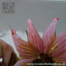 Load image into Gallery viewer, Collectable TIMOTHY HARRIS, Isle of Wight LARGE Glass Flower Block. Signed and dated 2001
