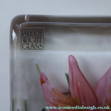 Load image into Gallery viewer, Collectable TIMOTHY HARRIS, Isle of Wight LARGE Glass Flower Block. Signed and dated 2001
