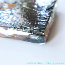 Load image into Gallery viewer, Collectable TIMOTHY HARRIS, Isle of Wight LARGE Glass Flower Block. Signed and dated 2001

