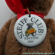 Load image into Gallery viewer, STEIFF CLUB BEAR (2001). Plush Dark Brown 1950s Replica Teddy Bear

