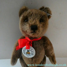 Load image into Gallery viewer, STEIFF CLUB BEAR (2001). Plush Dark Brown 1950s Replica Teddy Bear
