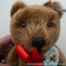 Load image into Gallery viewer, STEIFF CLUB BEAR (2001). Plush Dark Brown 1950s Replica Teddy Bear
