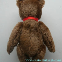 Load image into Gallery viewer, STEIFF CLUB BEAR (2001). Plush Dark Brown 1950s Replica Teddy Bear

