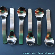 Load image into Gallery viewer, Vintage 2002 DAVID MELLOR Stainless Steel Cutlery. Set of Dessert Spoons. Minimal Design
