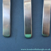 Load image into Gallery viewer, Vintage 2002 DAVID MELLOR Stainless Steel Cutlery. Set of Dessert Spoons. Minimal Design
