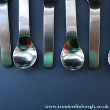 Load image into Gallery viewer, Vintage 2002 DAVID MELLOR Stainless Steel Cutlery. Set of Dessert Spoons. Minimal Design
