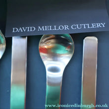 Load image into Gallery viewer, Vintage 2002 DAVID MELLOR Stainless Steel Cutlery. Set of Dessert Spoons. Minimal Design
