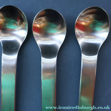 Load image into Gallery viewer, Vintage 2002 DAVID MELLOR Stainless Steel Cutlery. Set of Dessert Spoons. Minimal Design
