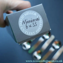 Load image into Gallery viewer, Vintage 2002 DAVID MELLOR Stainless Steel Cutlery. Set of Dessert Spoons. Minimal Design
