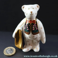 Load image into Gallery viewer, 2002 Royal Crown Derby Special Edition. Bennetts Shopper Bear Figurine - Royal Crown Derby Paperweight
