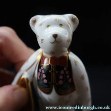 Load image into Gallery viewer, 2002 Royal Crown Derby Special Edition. Bennetts Shopper Bear Figurine - Royal Crown Derby Paperweight
