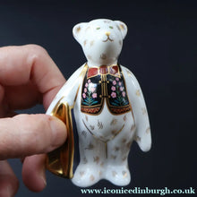 Load image into Gallery viewer, 2002 Royal Crown Derby Special Edition. Bennetts Shopper Bear Figurine - Royal Crown Derby Paperweight
