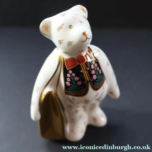 Load image into Gallery viewer, 2002 Royal Crown Derby Special Edition. Bennetts Shopper Bear Figurine - Royal Crown Derby Paperweight
