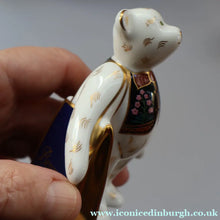 Load image into Gallery viewer, 2002 Royal Crown Derby Special Edition. Bennetts Shopper Bear Figurine - Royal Crown Derby Paperweight
