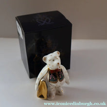 Load image into Gallery viewer, 2002 Royal Crown Derby Special Edition. Bennetts Shopper Bear Figurine - Royal Crown Derby Paperweight
