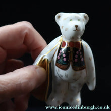 Load image into Gallery viewer, 2002 Royal Crown Derby Special Edition. Bennetts Shopper Bear Figurine - Royal Crown Derby Paperweight
