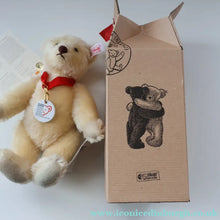 Load image into Gallery viewer, Sweet 2002 Small White Vintage STEIFF BEAR. Limited Edition Centenary Bear with Ceramic Medallion (671043)
