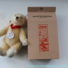Load image into Gallery viewer, Sweet 2002 Small White Vintage STEIFF BEAR. Limited Edition Centenary Bear with Ceramic Medallion (671043)

