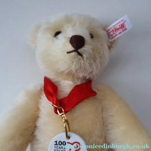 Load image into Gallery viewer, Sweet 2002 Small White Vintage STEIFF BEAR. Limited Edition Centenary Bear with Ceramic Medallion (671043)

