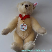 Load image into Gallery viewer, Sweet 2002 Small White Vintage STEIFF BEAR. Limited Edition Centenary Bear with Ceramic Medallion (671043)
