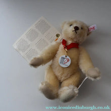 Load image into Gallery viewer, Sweet 2002 Small White Vintage STEIFF BEAR. Limited Edition Centenary Bear with Ceramic Medallion (671043)
