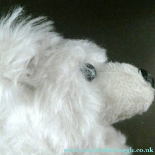 Load image into Gallery viewer, STEIFF CLUB BEAR (2002). Plush White Long Hair Mohair Teddy Bear
