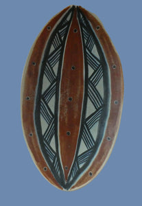 Vintage Danish Pottery Shallow Dish by Michael Andersen. Attributed to Marianne Starck (Tribal Design)