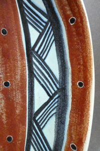 Vintage Danish Pottery Shallow Dish by Michael Andersen. Attributed to Marianne Starck (Tribal Design)