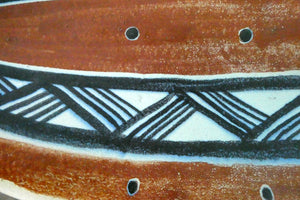 Vintage Danish Pottery Shallow Dish by Michael Andersen. Attributed to Marianne Starck (Tribal Design)