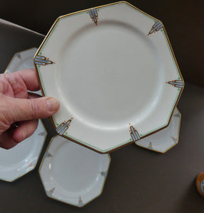 Early PARAGON Bone China ART NOUVEAU Set of Six Side Plates